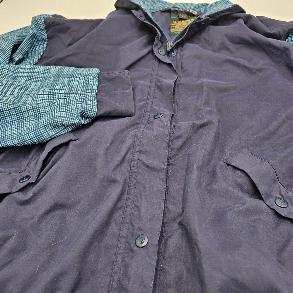 Sunderland of Scotland Golf Jacket Blue Check Windbreaker Men's Medium Made...‎